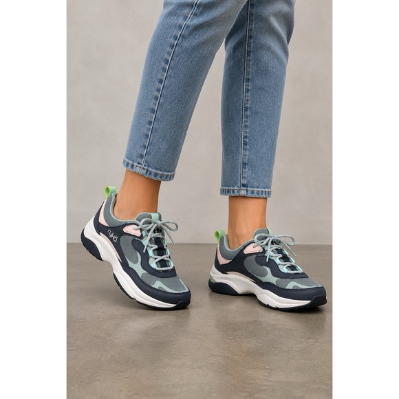 Ryka Shoes - Ryka Noriko Womens 10‎ M Walking Shoes Q-Contour Arch Support Navy Mint Sneakers